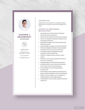 EDI Developer Resume