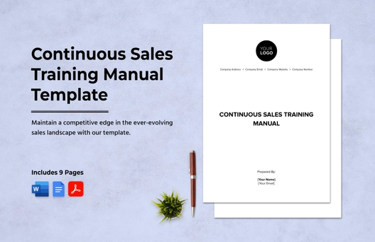 Continuous Sales Training Manual Template