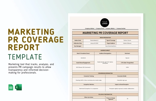 Marketing PR Coverage Report Template