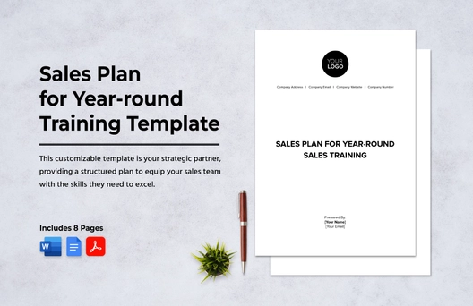Sales Plan for Year-round Training Template