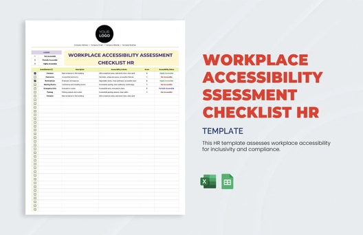 Workplace Accessibility Assessment Checklist HR Template