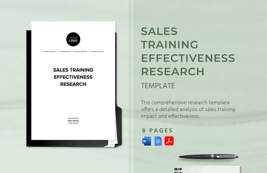 Sales Training Effectiveness Research Template
