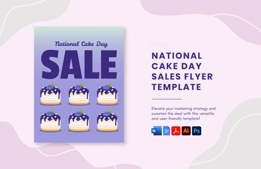 National Cake Day Sales Flyer Template