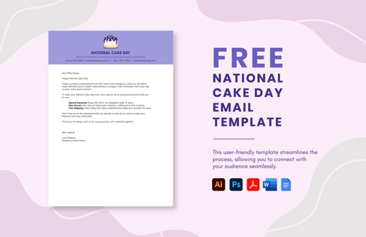 National Cake Day Email Template