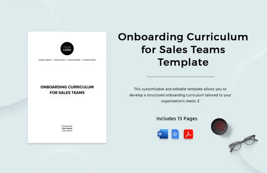 Onboarding Curriculum for Sales Teams Template