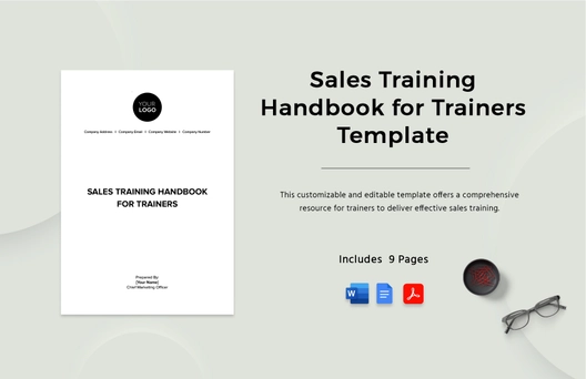 Sales Training Handbook for Trainers Template