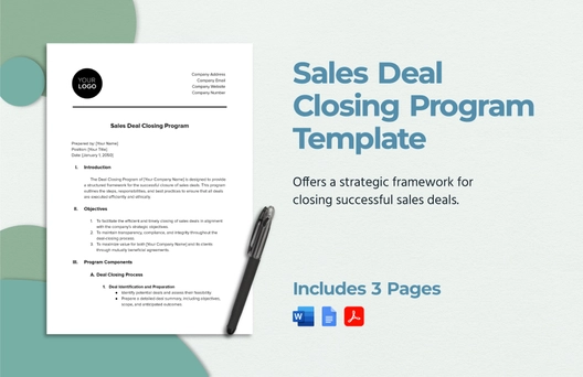 Sales Deal Closing Program Template