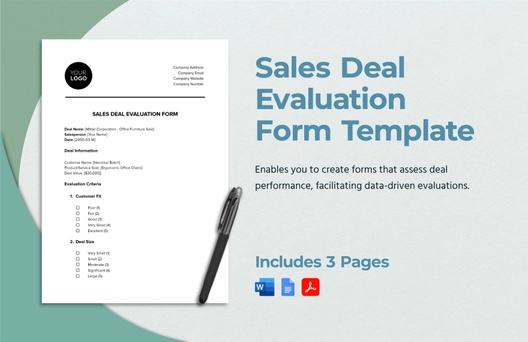 Sales Deal Evaluation Form Template