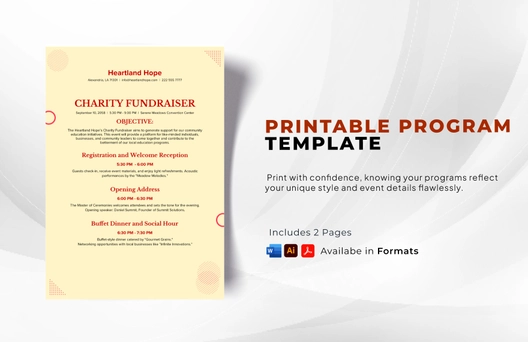 Printable Program Template