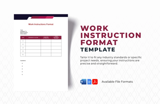 Work Instruction Format Template
