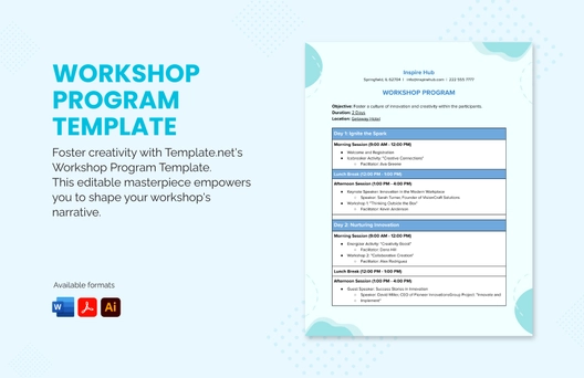 Workshop Program Template