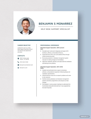 Help Desk Support Specialist Resume
