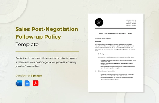 Sales Post-Negotiation Follow-up Policy Template