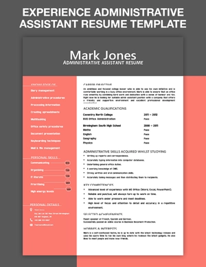 Experience Administrative Assistant Resume