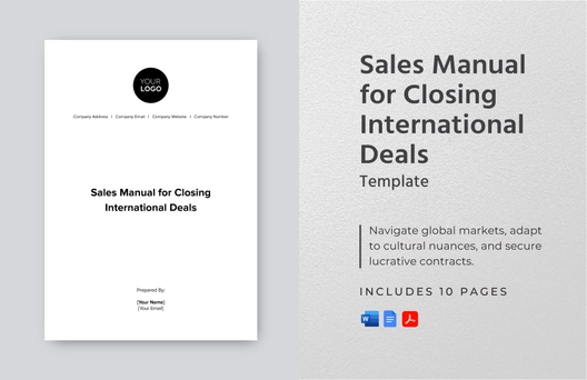 Sales Manual for Closing International Deals Template