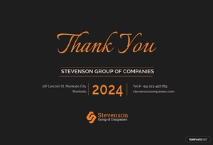 Business Thank You Postcard Template