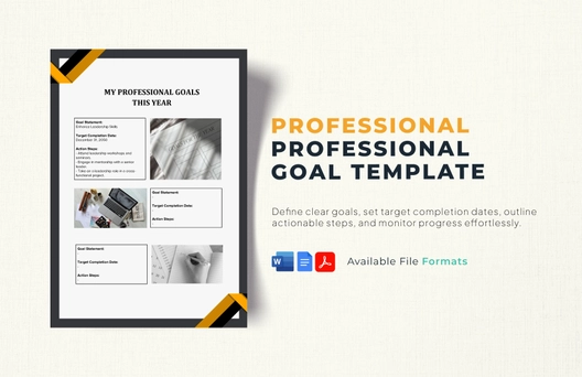 Professional Goal Template