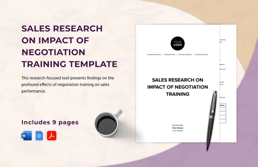 Sales Research on Impact of Negotiation Training Template