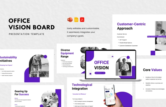 Office Vision Board Template
