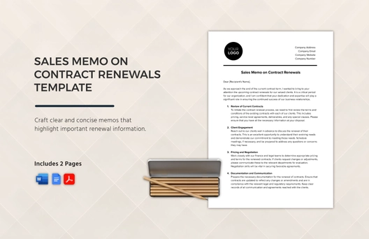 Sales Memo on Contract Renewals Template Sales Memo on Contract Renewals Template