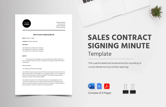 Sales Contract Signing Minute Template