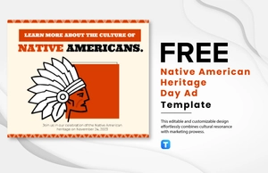 Free Native American Heritage Day Ad Template to Edit Online