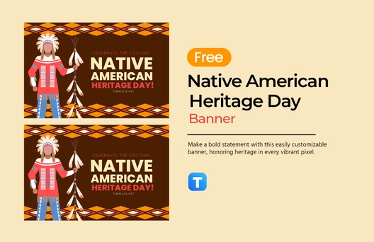 Free Native American Heritage Day Banner Template to Edit Online