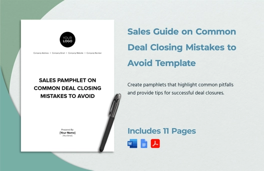 Sales Guide on Common Deal Closing Mistakes to Avoid Template