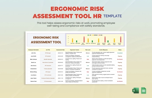 Ergonomic Risk Assessment Tool HR Template