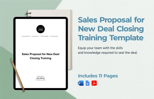 Sales Proposal for New Deal Closing Training Template