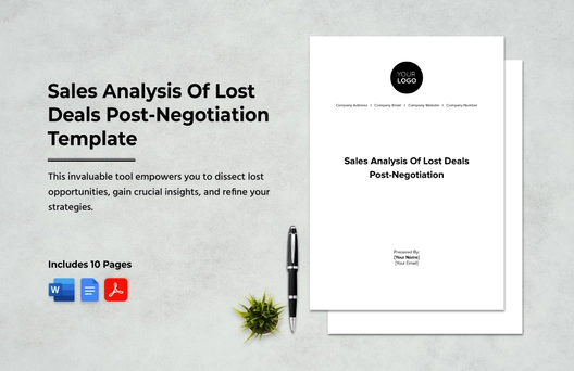 Sales Analysis Of Lost Deals Post-Negotiation Template