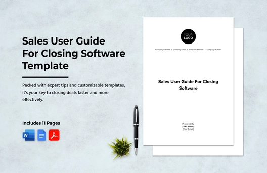 Sales User Guide For Closing Software Template