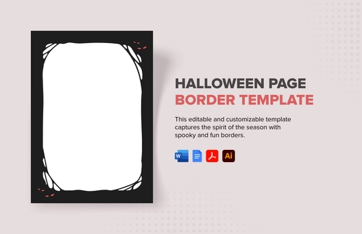 Halloween Page Border Template