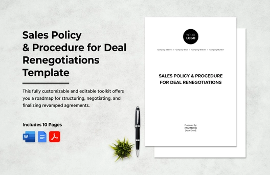 Sales Policy & Procedure for Deal Renegotiations Template