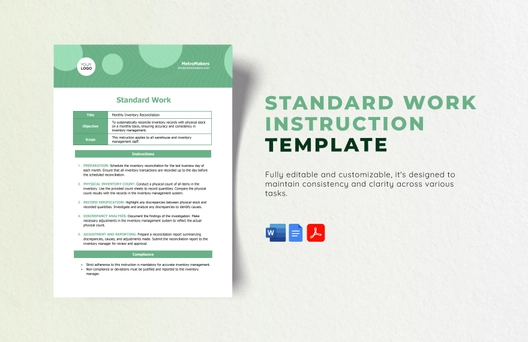 Standard Work Instruction Template