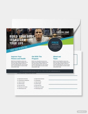Gym Postcard Template