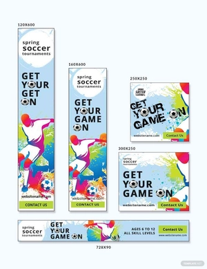 Soccer Banner Ads Template