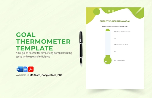 Goal Thermometer Template