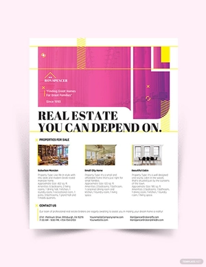 Real Estate Broker Marketing Flyer Template
