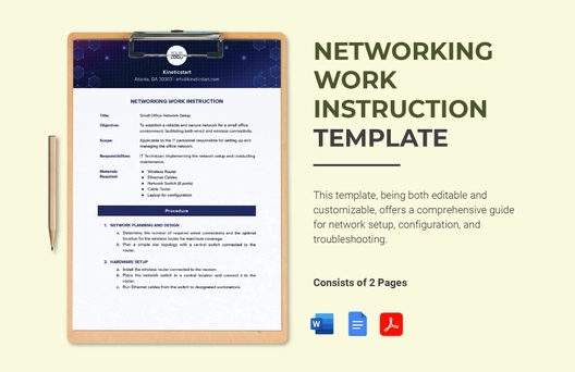Networking Work Instruction Template
