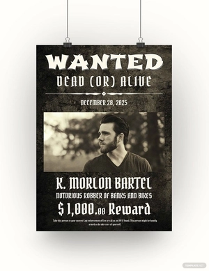 Western Wanted Poster Template
