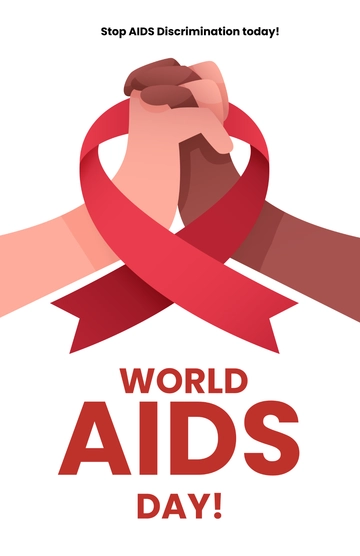 Free World AIDS Day School Poster Template to Edit Online
