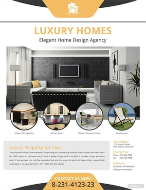 Real Estate Home Flyer Template