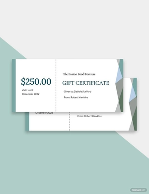 Multicuisine Restaurant Gift Certificate Template