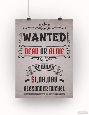 Wild West Wanted Poster Template