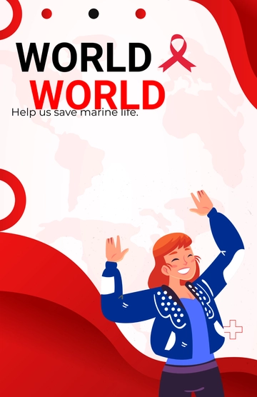 Free World AIDs Day Graphic Template to Edit Online