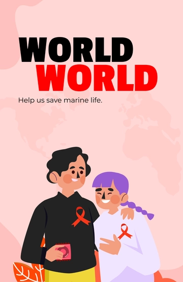 Free World AIDS Day Student Poster Template to Edit Online
