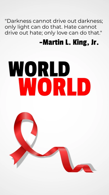 Free Quote on World AIDS Day Poster Template to Edit Online