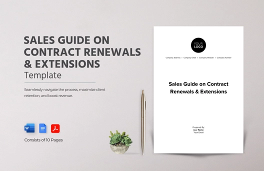 Sales Guide on Contract Renewals & Extensions Template