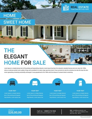 Simple Elegant Real Estate Flyer Template